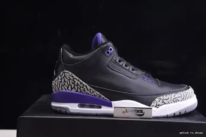 Rep Purple CT8532-050 Jordan Black Court Retro 3 Air 0615